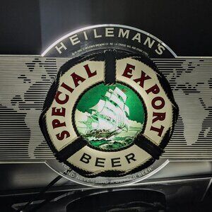 Vintage 1986 Heileman's Special Export Lighted Nautical Bar Sign